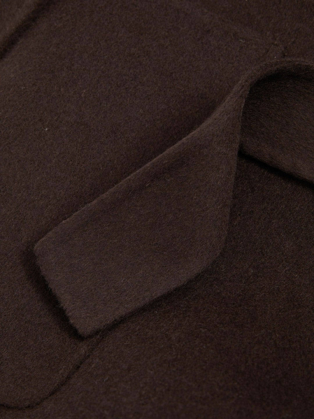 Petite Wool Blend Double Breasted Blindseam Coat in Chocolate