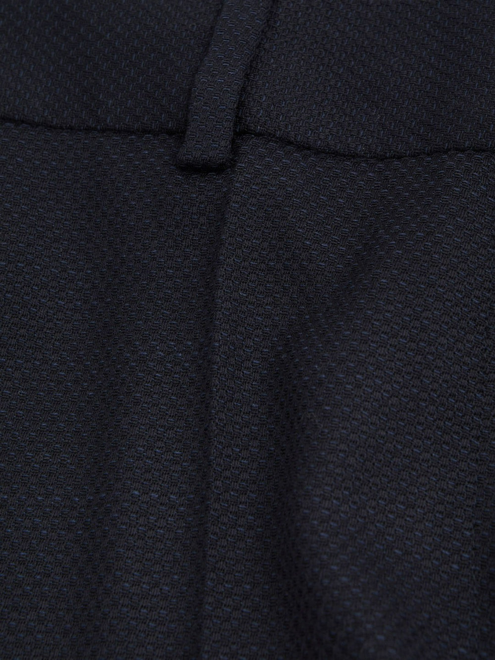 Textured Slim Fit Suit Trousers in Navy