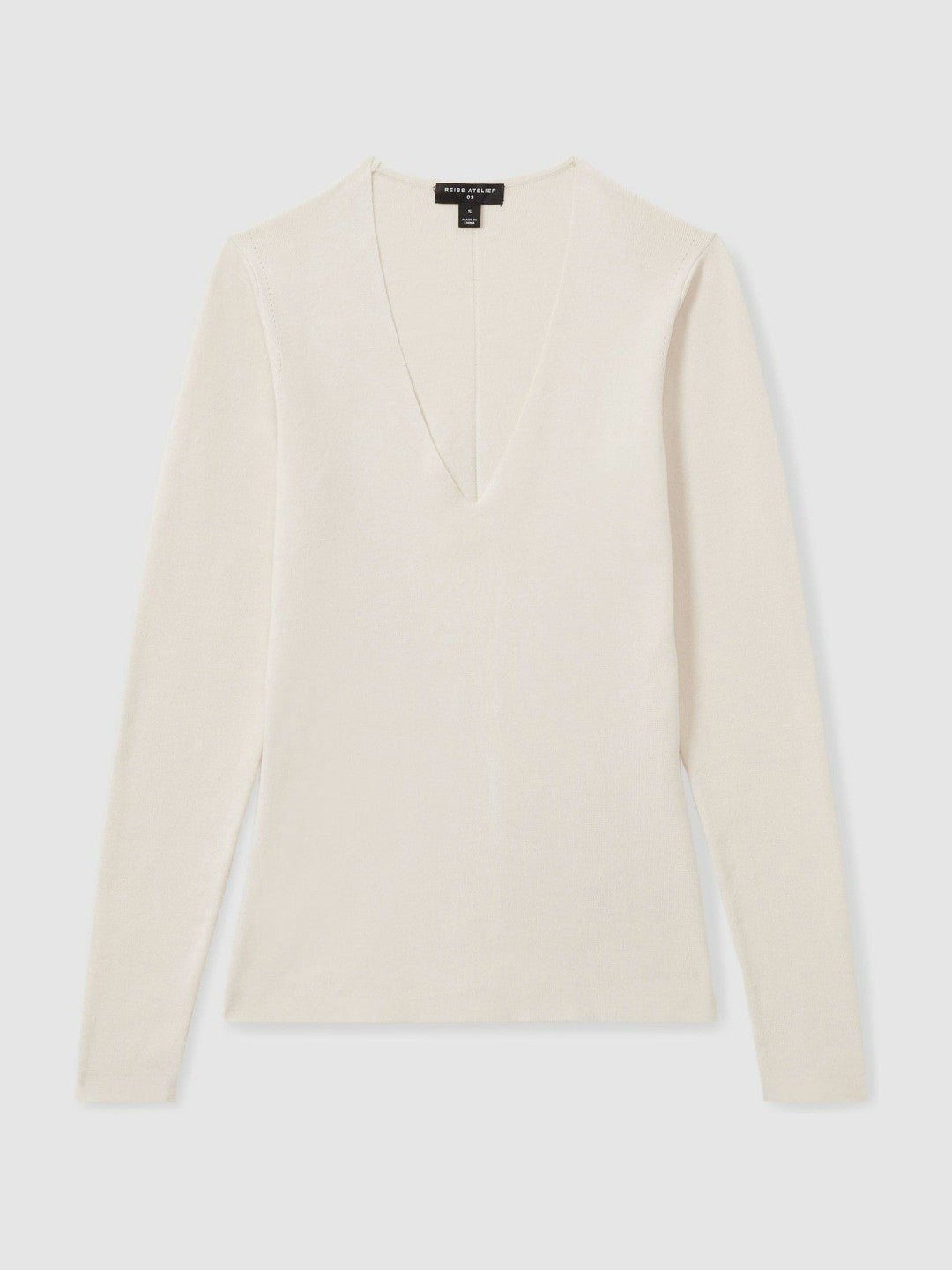 Atelier Knitted Silk-Blend Top in Off White