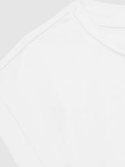 9-13 yrs Cotton-Jersey Cropped T-Shirt in White