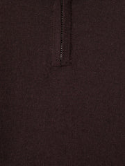 3-9 yrs Merino Wool Half-Zip Funnel Neck Jumper in Dark Bordeaux