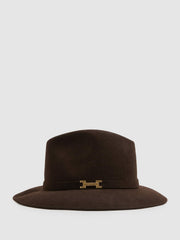 Wool Fedora in Chocolate