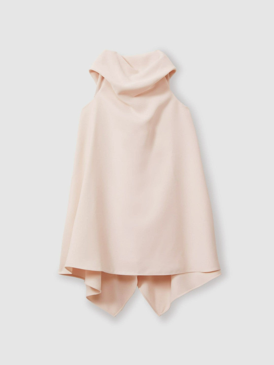 13-14 yrs High-Neck Drape Back Dress in Pink