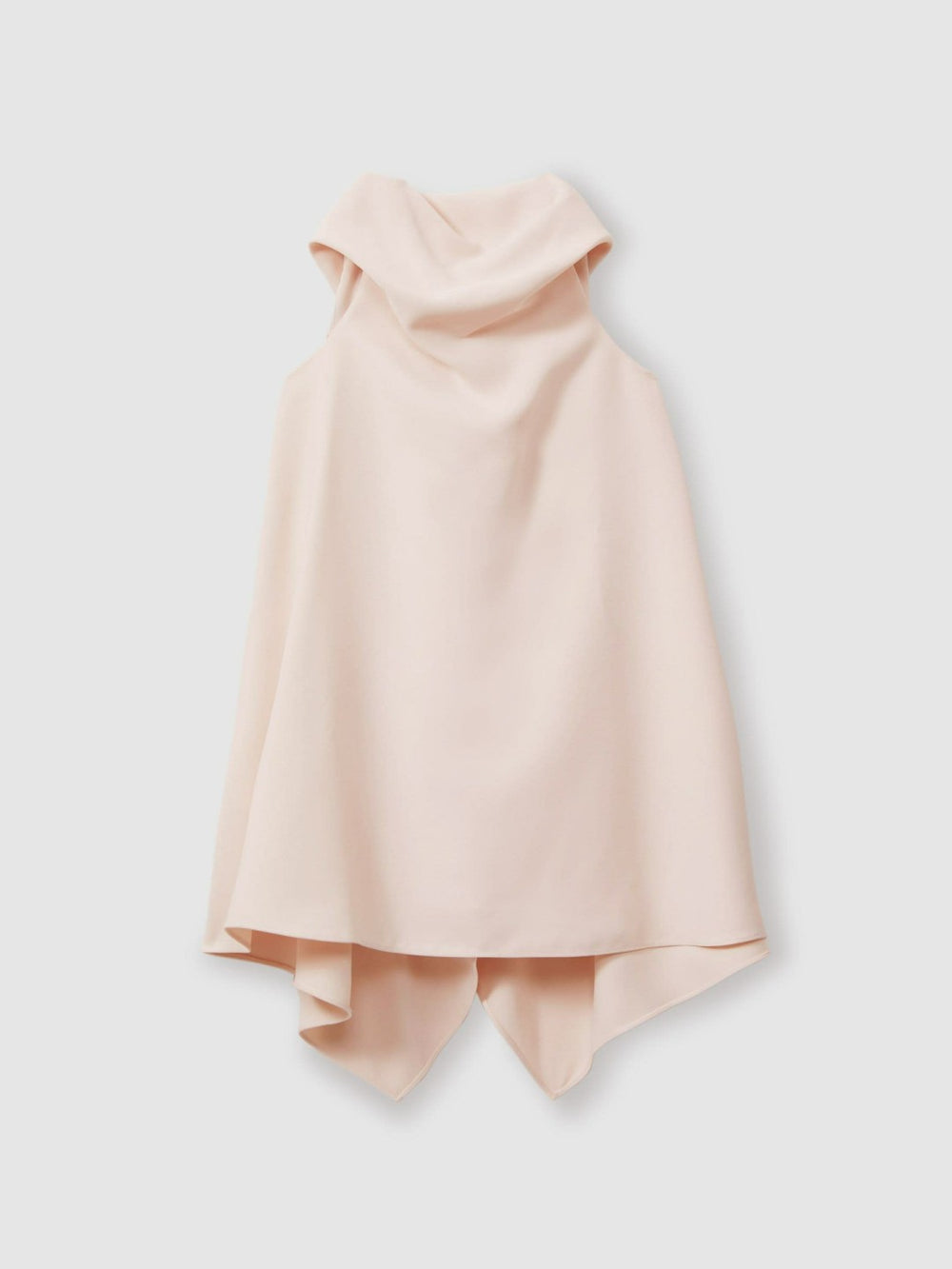 13-14 yrs High-Neck Drape Back Dress in Pink