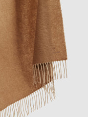 Wool-Cashmere Scarf in Biscuit