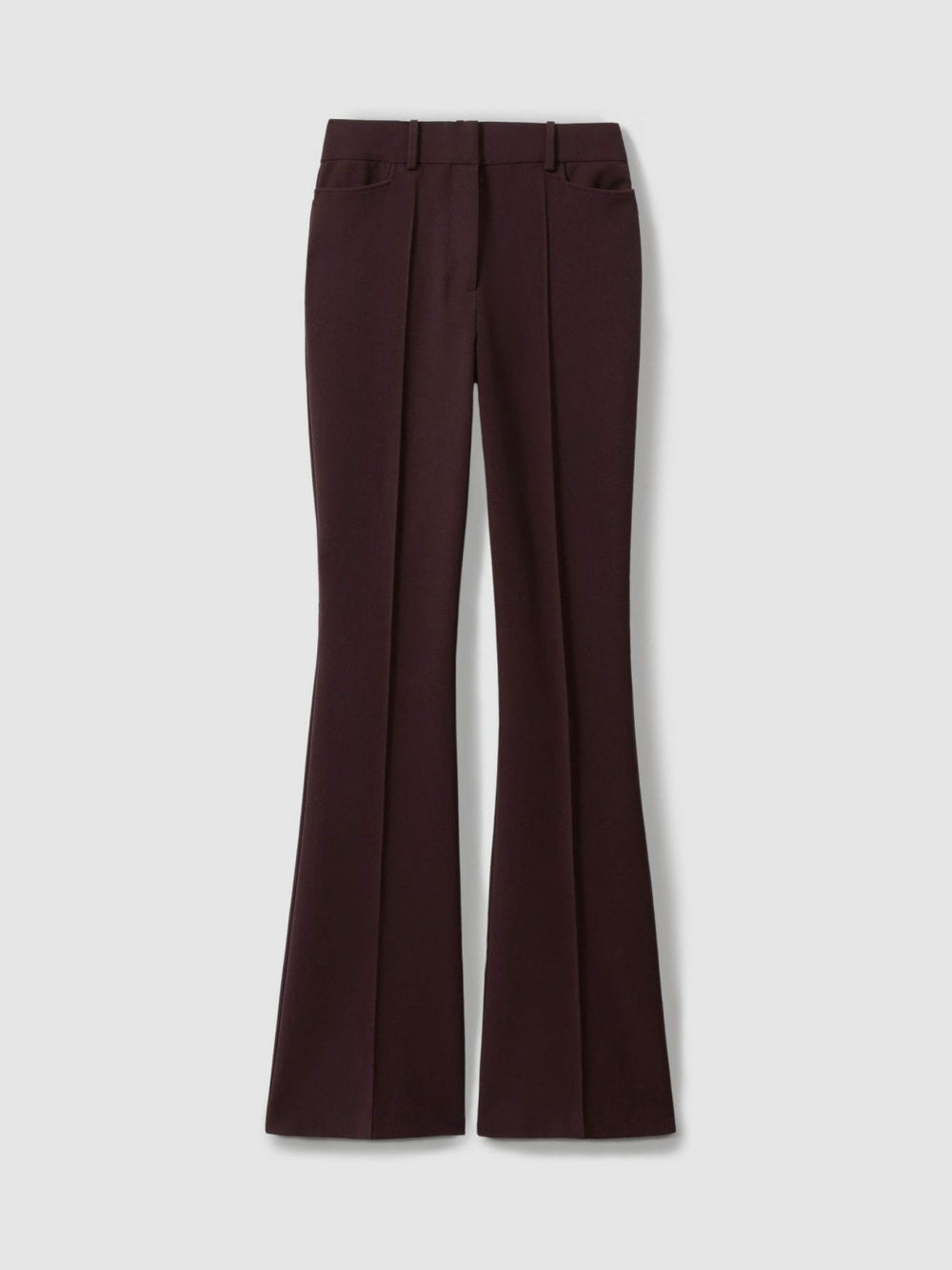 Petite Flared Suit Trousers in Berry