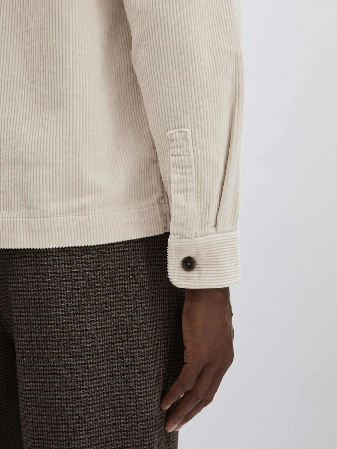 Les Deux Cotton Corduroy Overshirt in Ivory