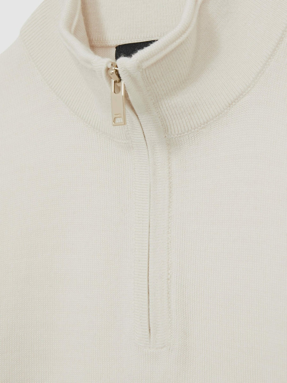 9-13 yrs Merino Wool Half-Zip Funnel Neck Jumper in Snow