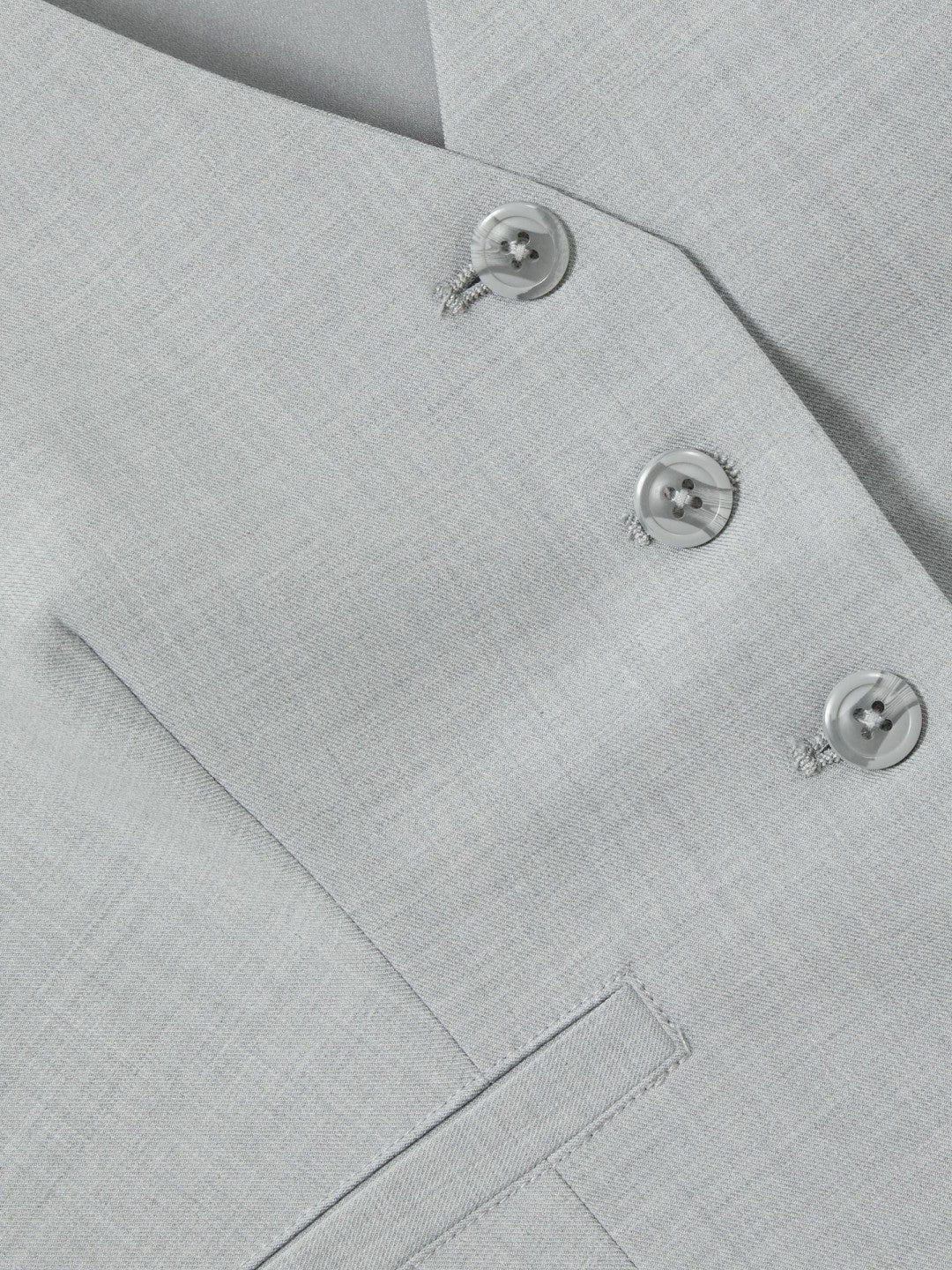 Good American Sharkskin Suit Waistcoat in Heather Grey