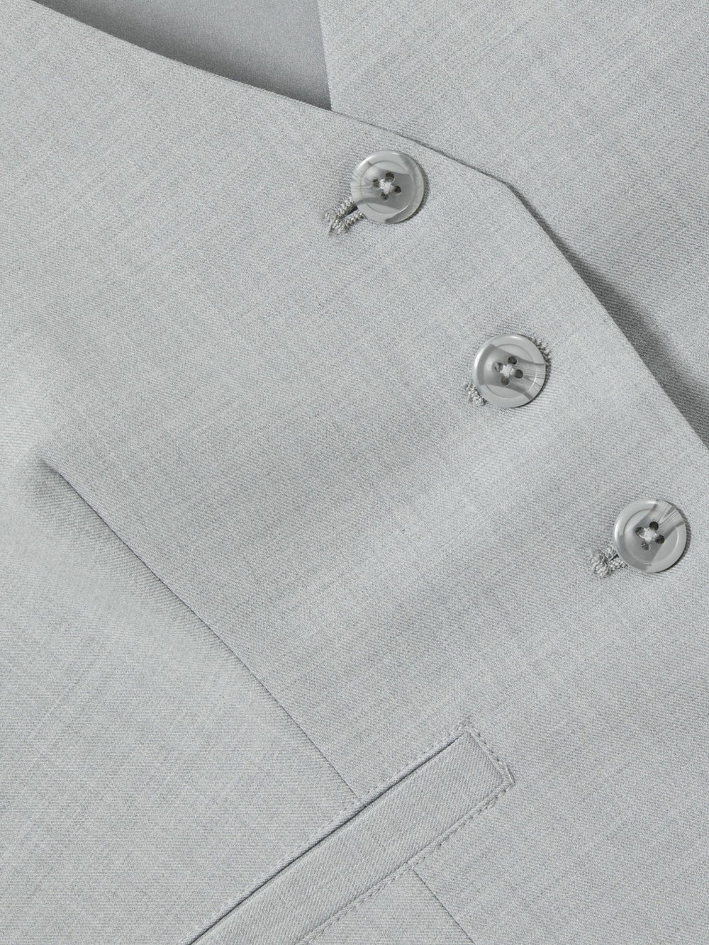 Good American Sharkskin Suit Waistcoat in Heather Grey