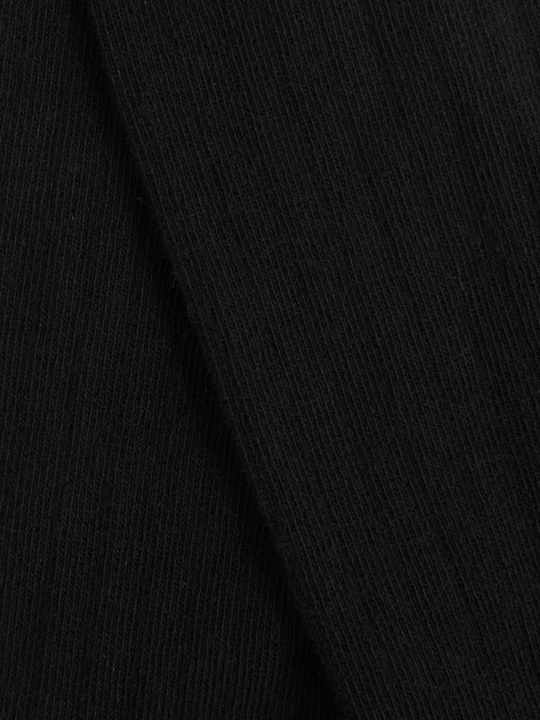 Cotton Blend Ribbed Loafer Socks in Black