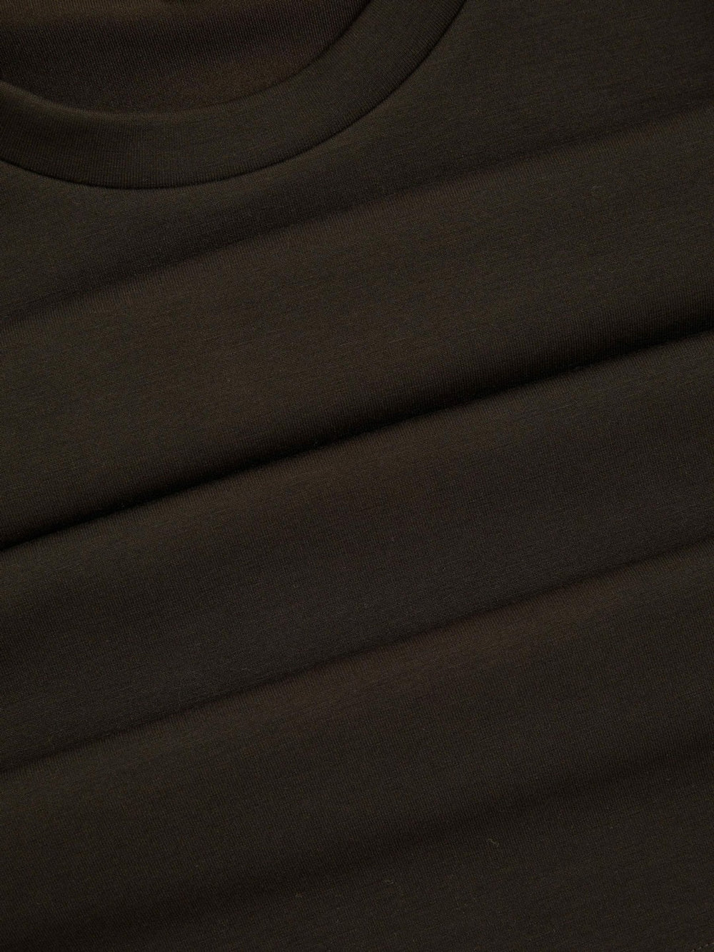 Interlock Jersey Crew Neck T-Shirt in Chocolate Brown
