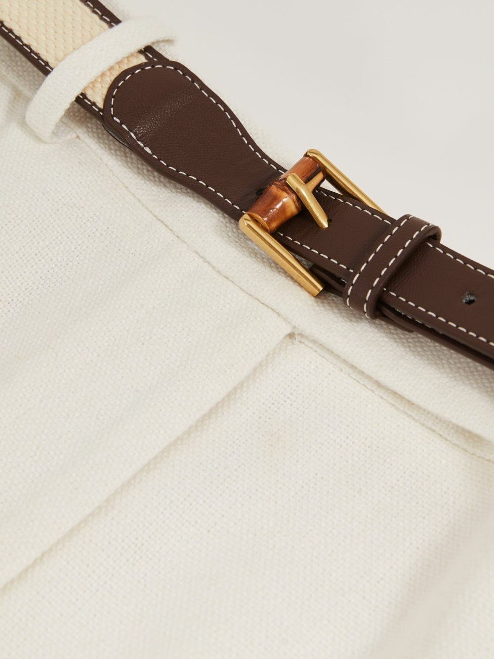 Petite Linen-Blend Bermuda Shorts in White