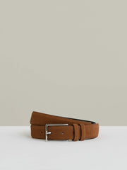 Suede Belt in Light Tan