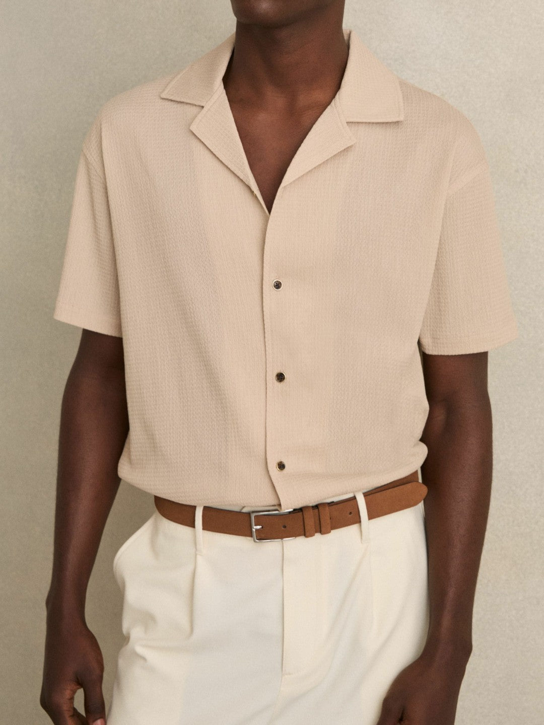 Suede Belt in Light Tan