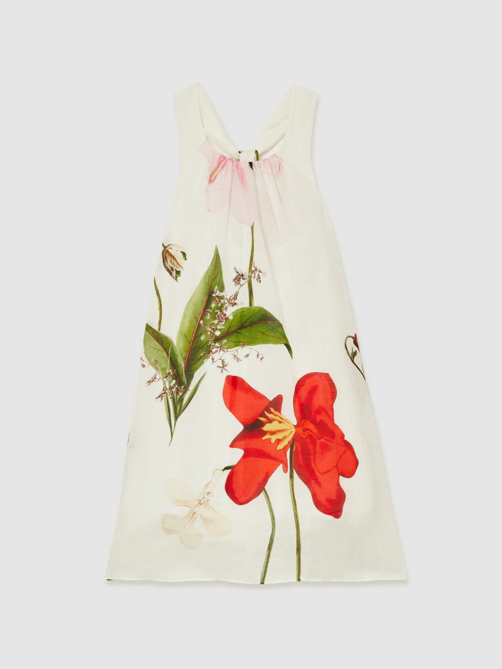 4-9 yrs  | NYBG Floral Maxi Dress With Linen in Ivory