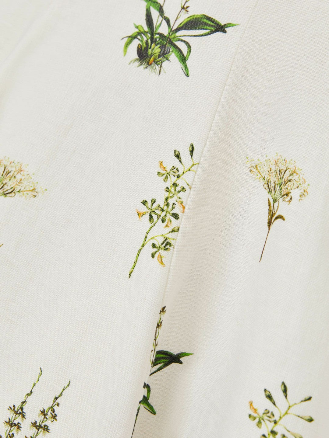 9-13 yrs  | NYBG Linen Floral Flared Dress in Ivory