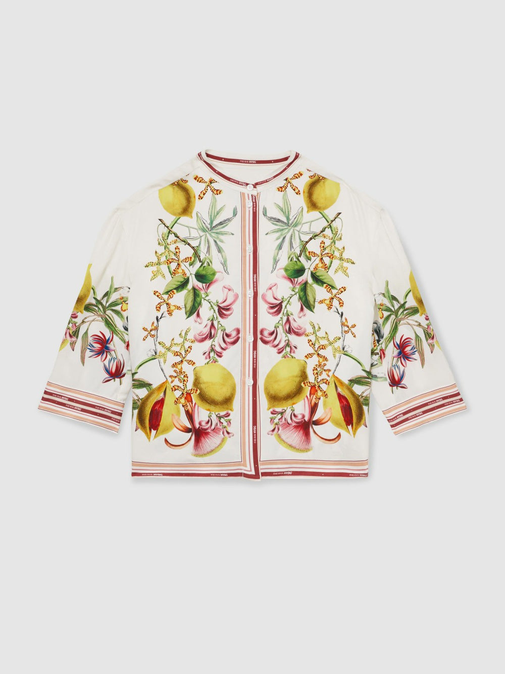 4-9 yrs  | NYBG Satin Floral-Print Shirt in Ivory
