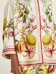 4-9 yrs  | NYBG Satin Floral-Print Shirt in Ivory