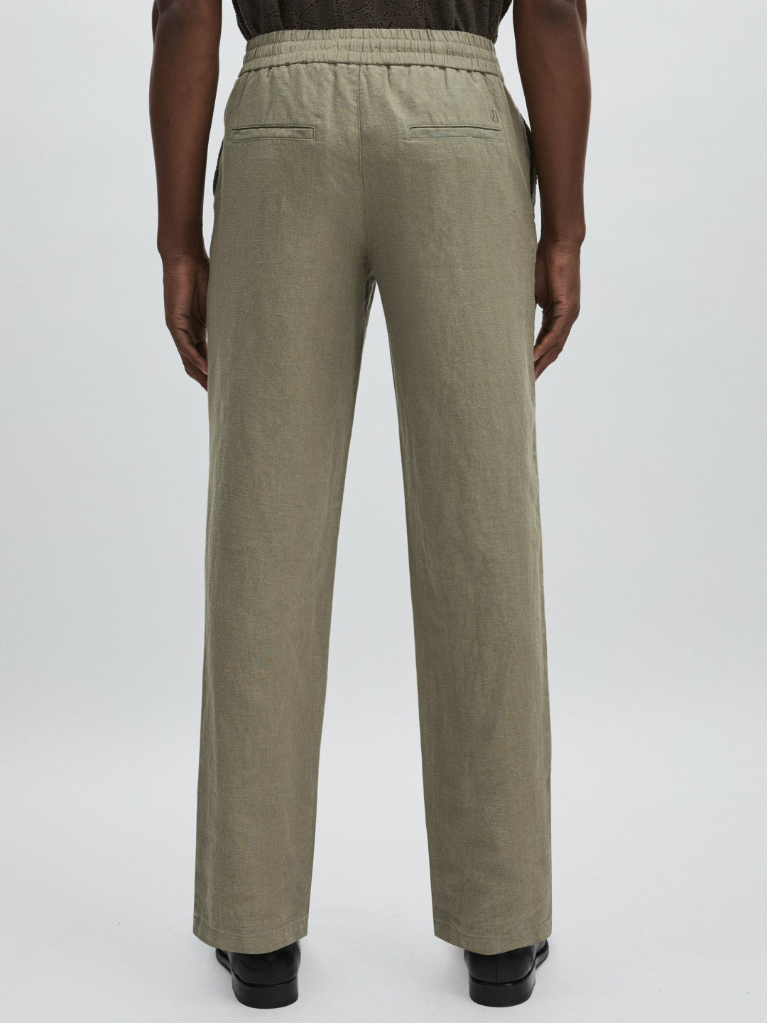Les Deux Drawstring Trousers in Green/Ivory