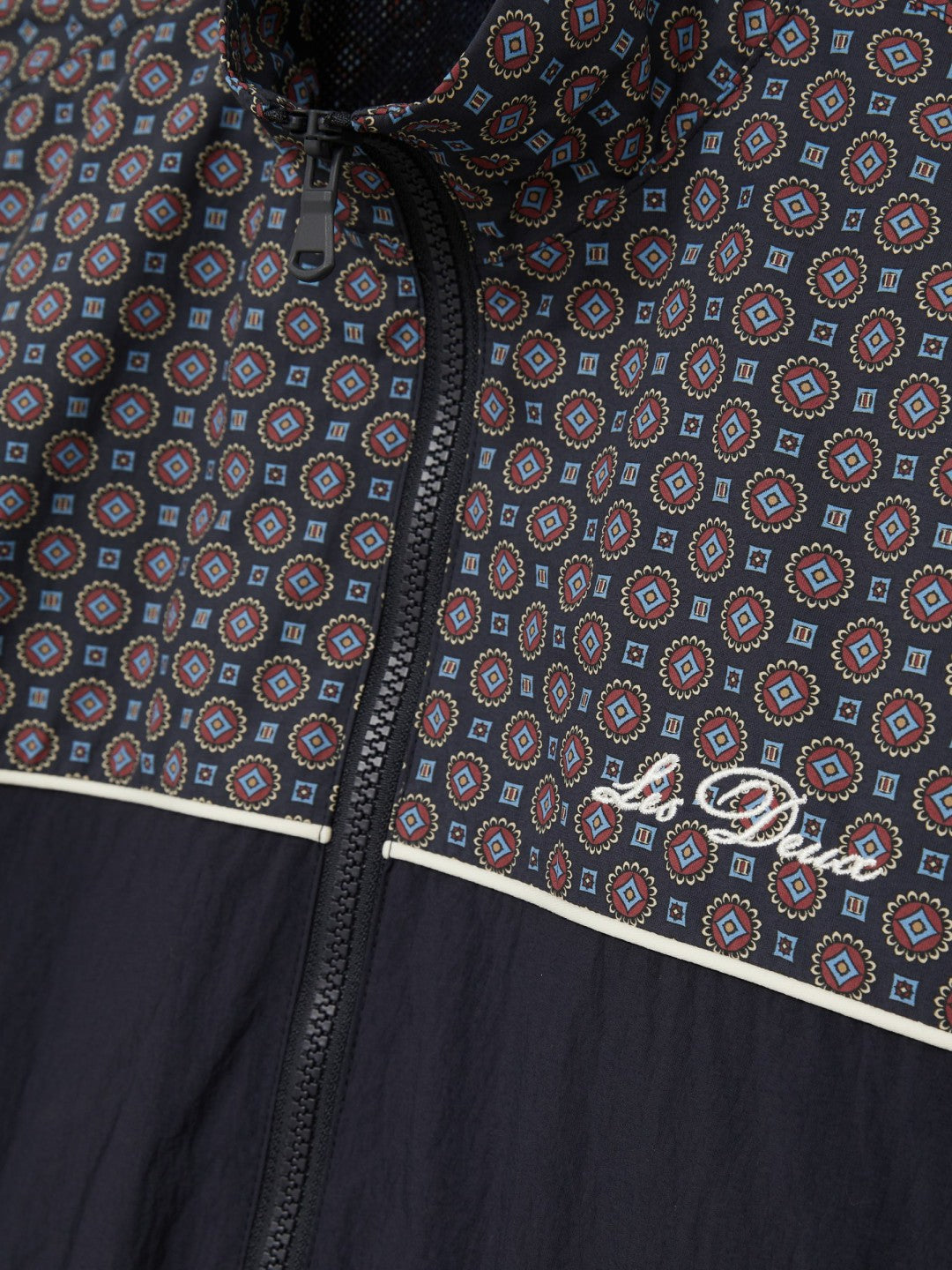 Les Deux Printed Track Jacket in Dark Navy