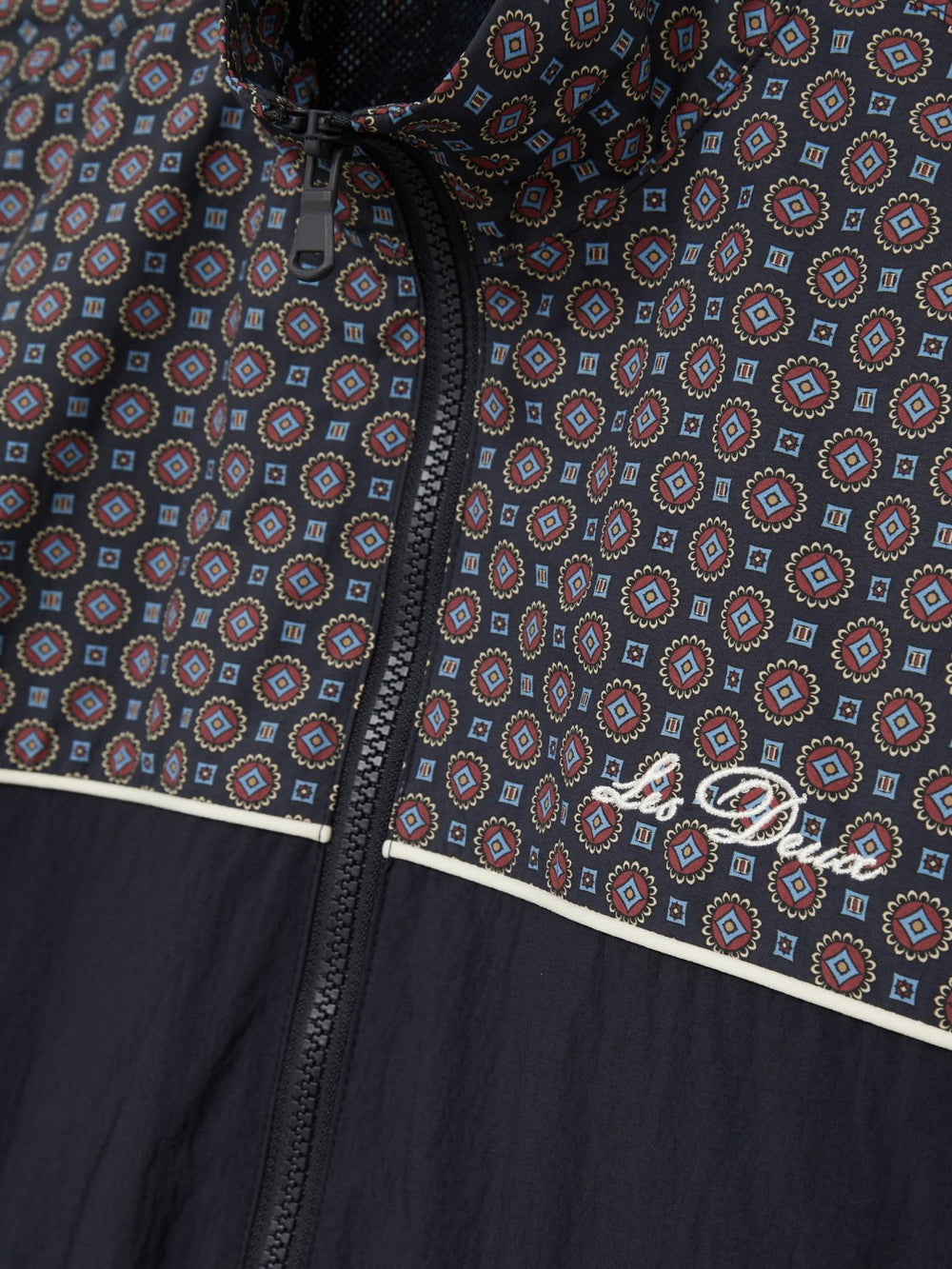 Les Deux Printed Track Jacket in Dark Navy