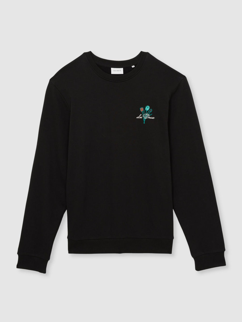 Les Deux Cotton Café Sweatshirt in Black Print