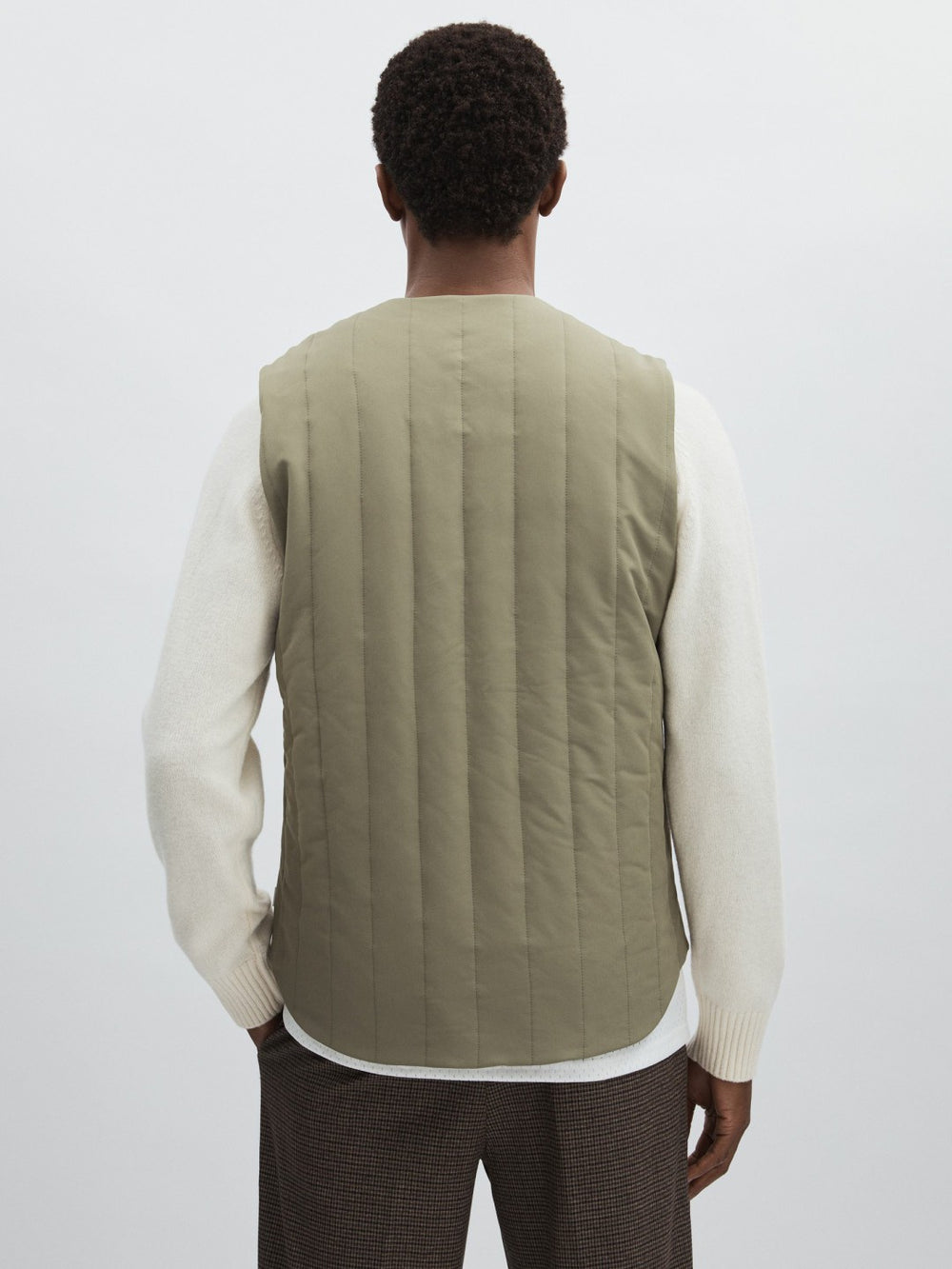 Les Deux Quilted Technical Gilet in Green