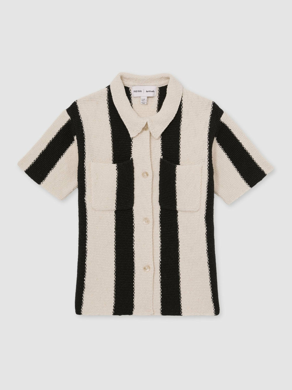 9-13 yrs  | Les 100 Ciels Stripe Knit Shirt in Black