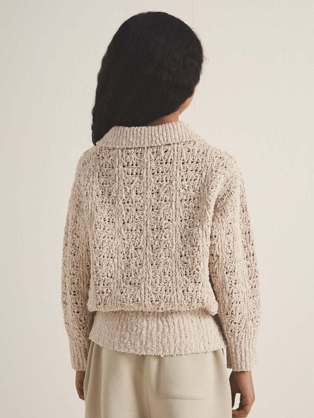 13-14 yrs  | 100 Ciels Bouclé Jumper in Neutral