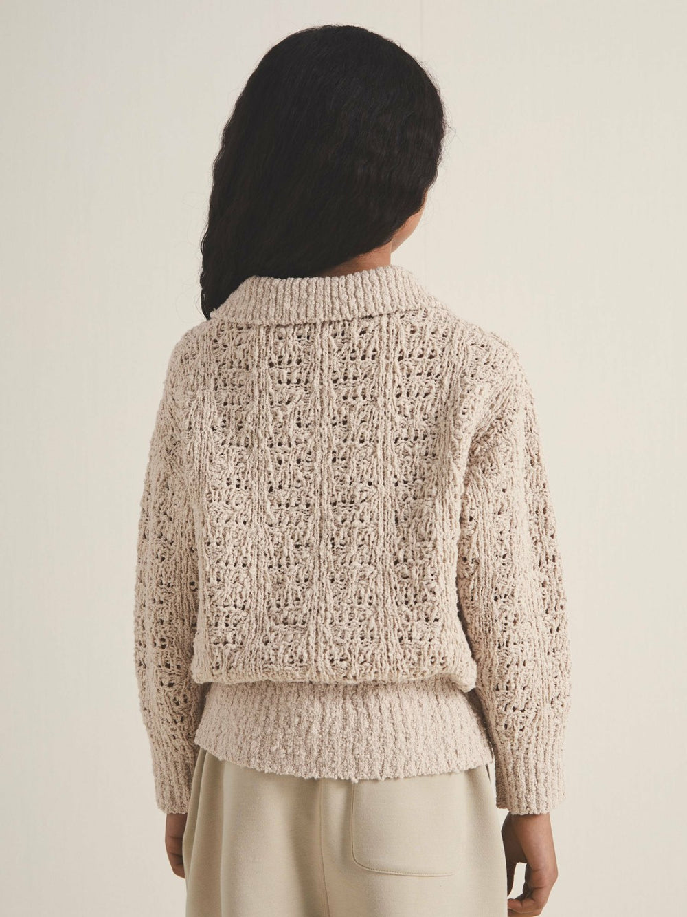 13-14 yrs  | 100 Ciels Bouclé Jumper in Neutral