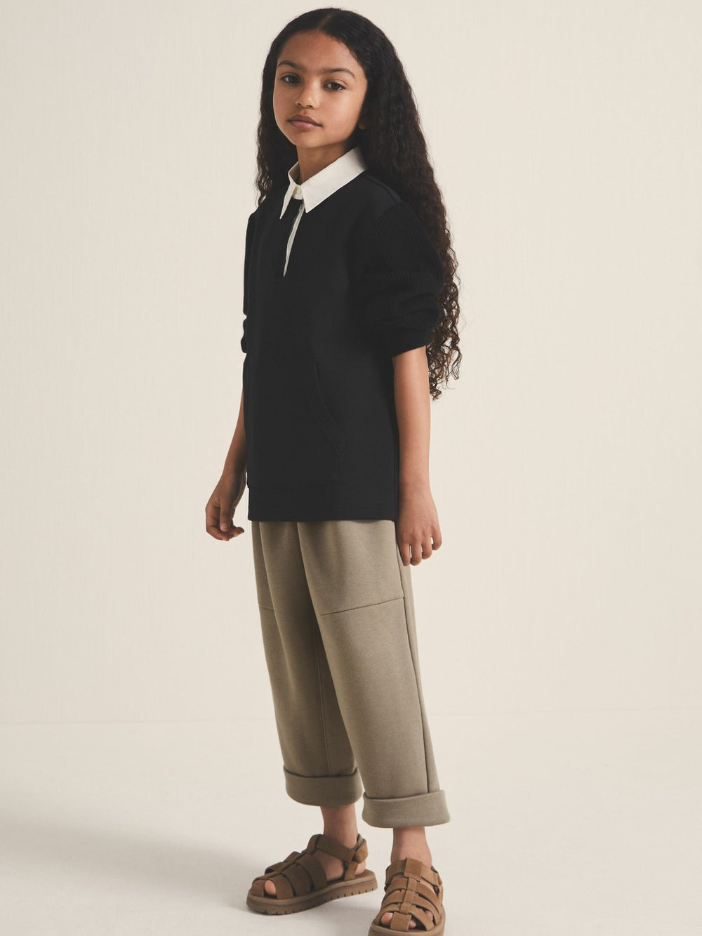 9-13 yrs  | Les 100 Ciels Jersey Joggers in Mink