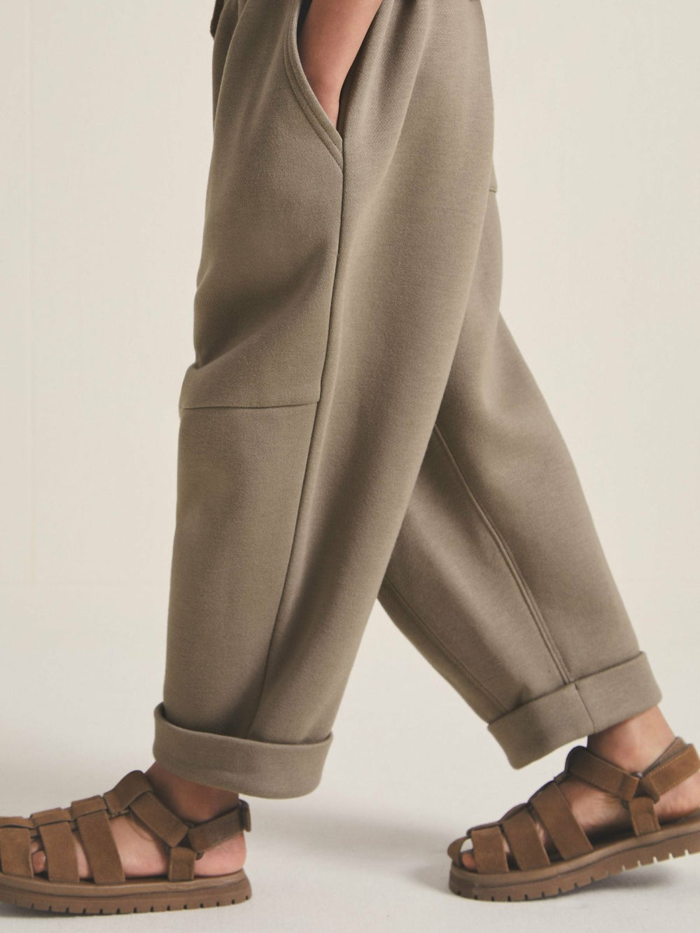4-9 yrs  | Les 100 Ciels Jersey Joggers in Mink