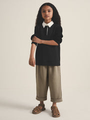 9-13 yrs  | Les 100 Ciels Polo Sweatshirt in Black