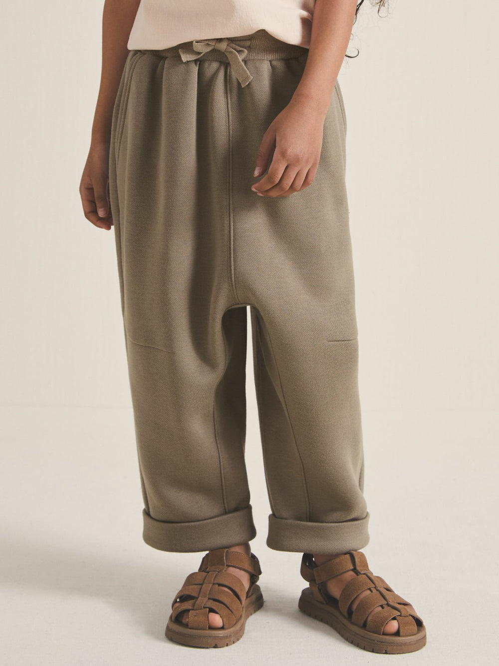 13-14 yrs  | Les 100 Ciels Jersey Joggers in Mink