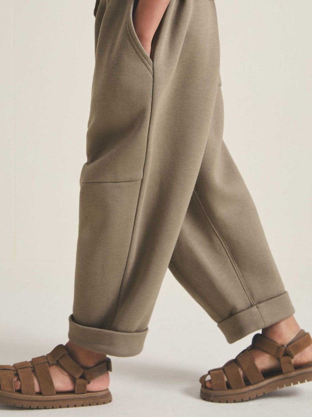 13-14 yrs  | Les 100 Ciels Jersey Joggers in Mink