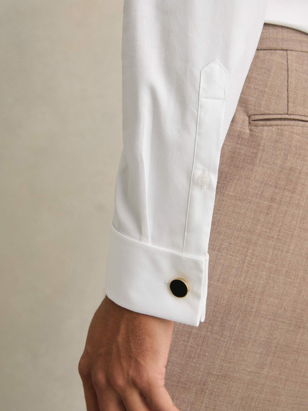 Slim Fit Slim-Fit Cotton-Sateen Shirt in White