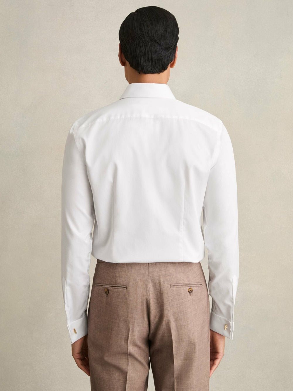 Slim Fit Slim-Fit Cotton-Sateen Shirt in White