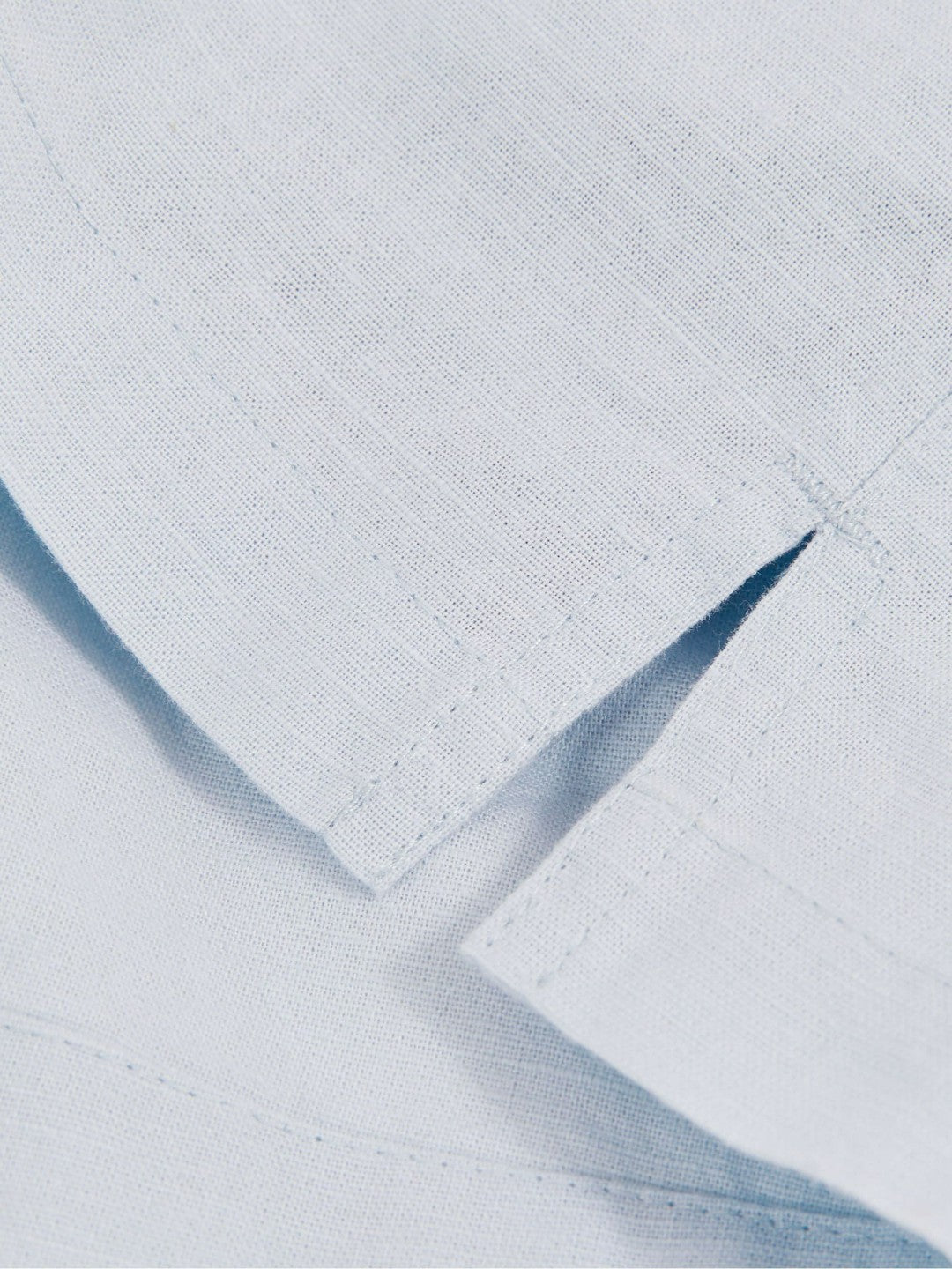 9-13 yrs Cotton-Linen Drawstring Shorts in Soft Blue