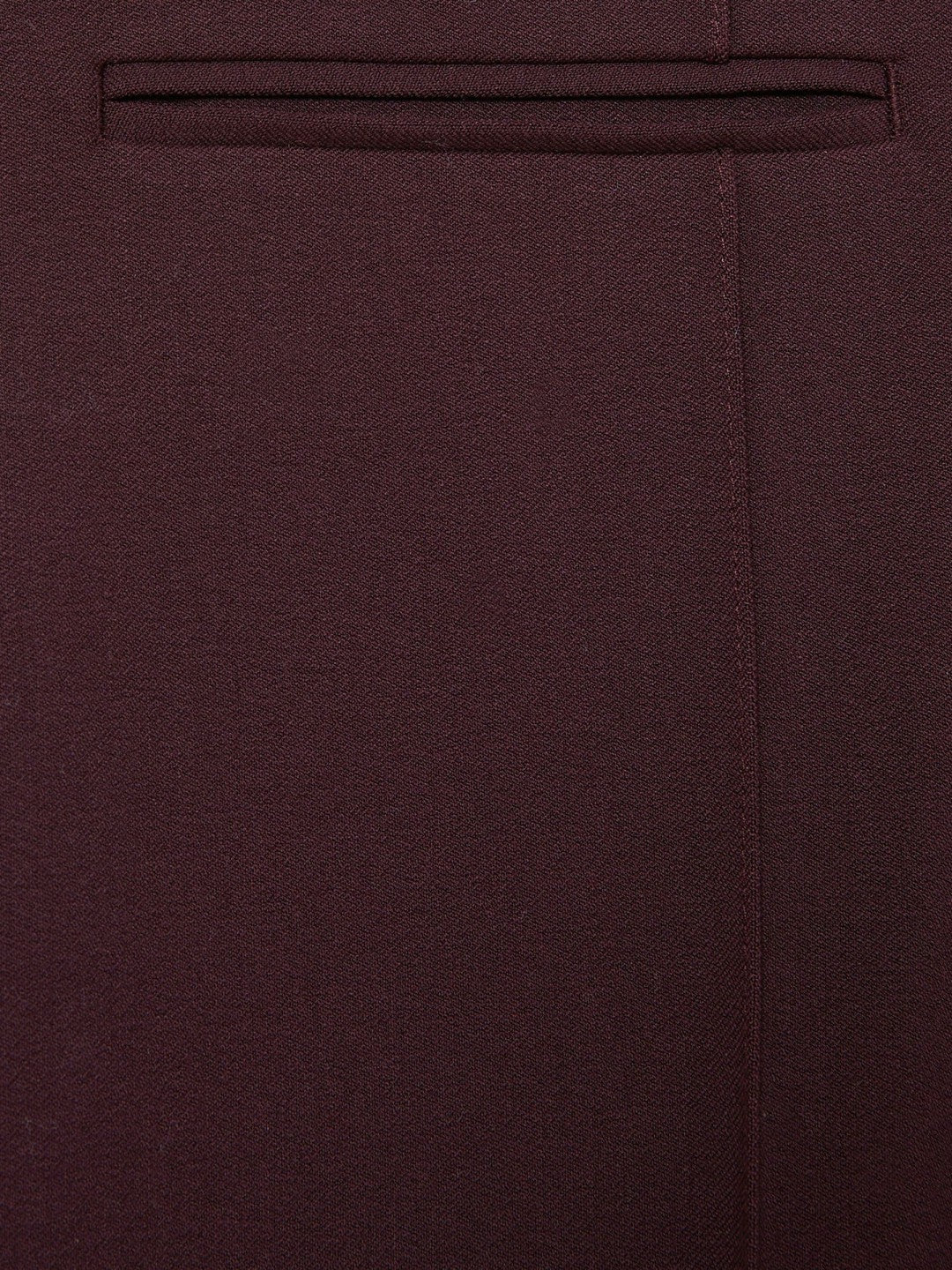 High Rise Flared Trousers in Burgundy