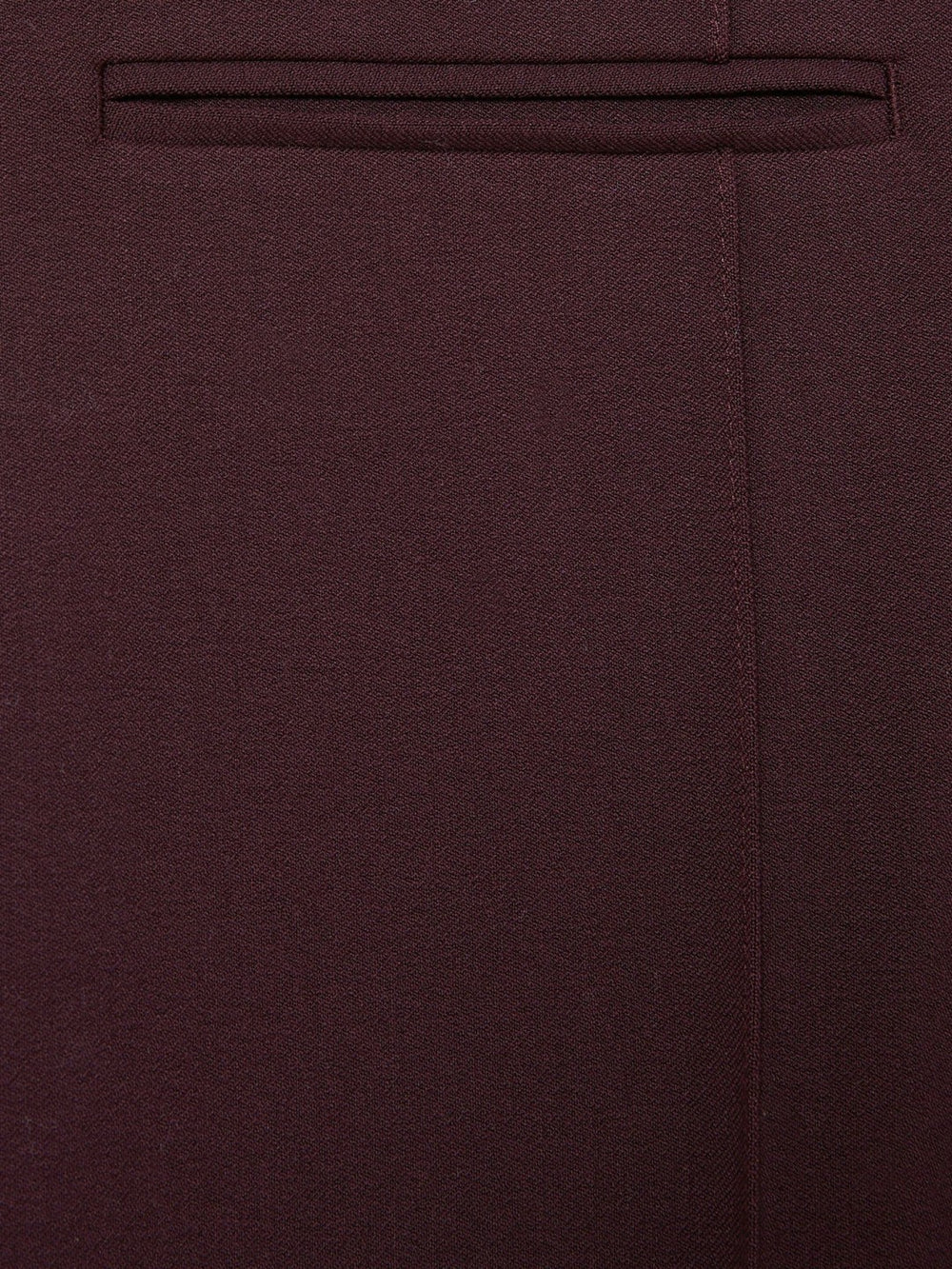 High Rise Flared Trousers in Burgundy