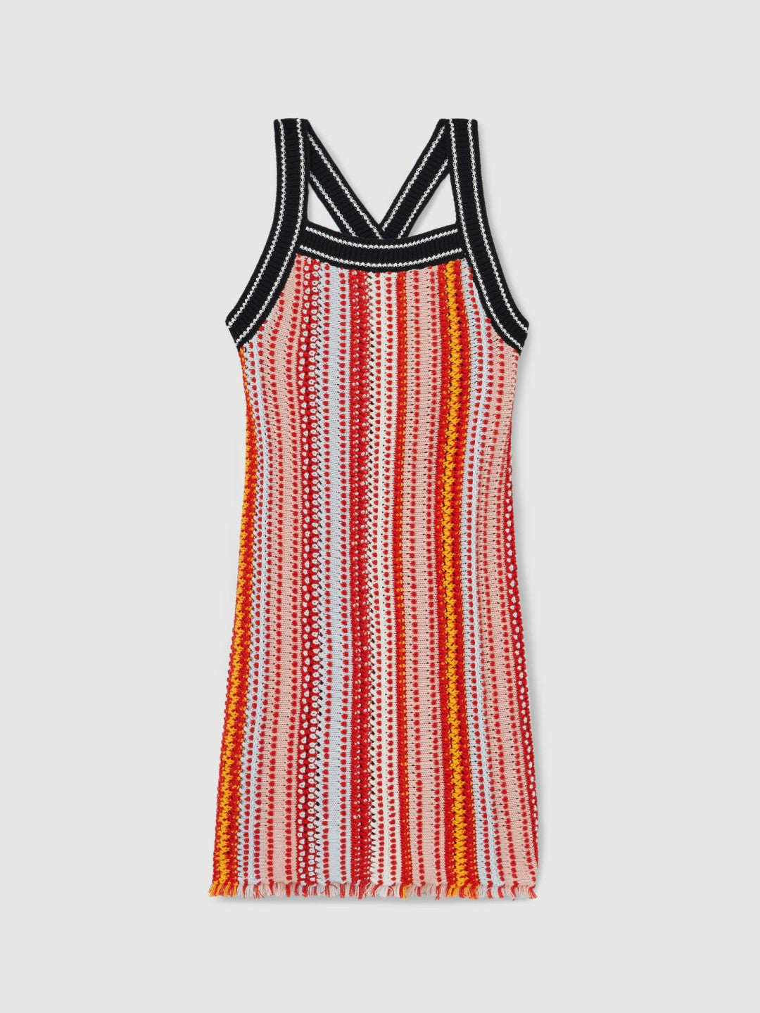 4-9 yrs Cotton Striped Knit Dress in Multi