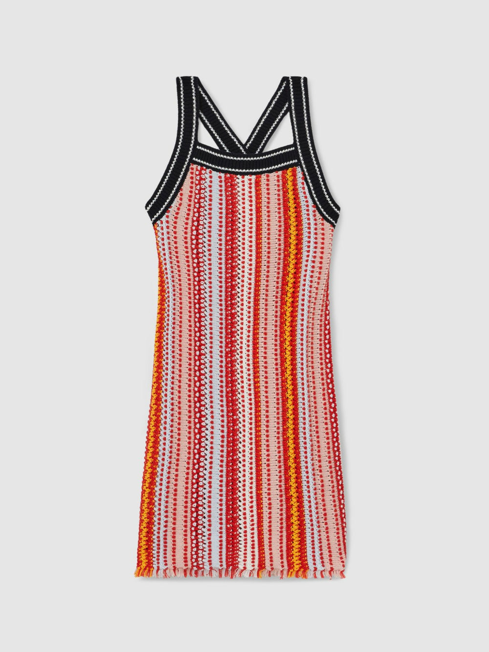 4-9 yrs Cotton Striped Knit Dress in Multi