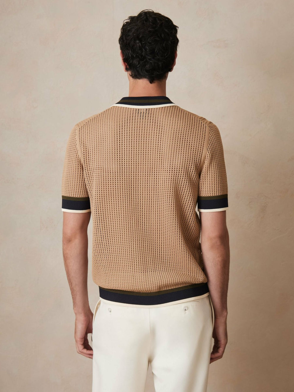 | Ché Crochet Tipped Shirt in Camel