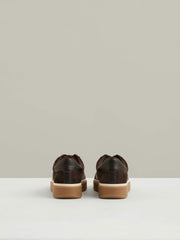 Suede Low-Top Trainers in Chocolate