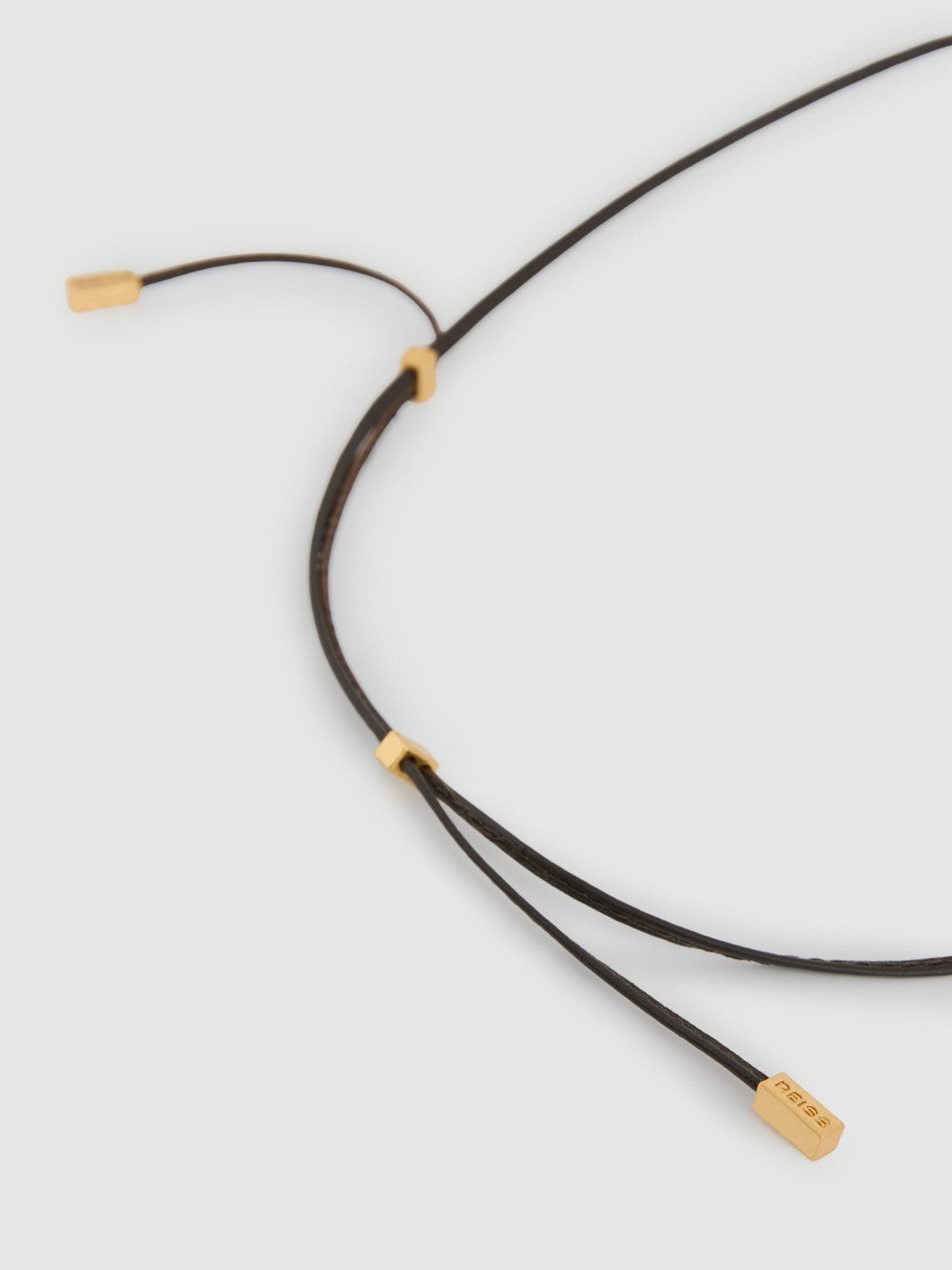 Molten Link Pendant Necklace in Gold Tone