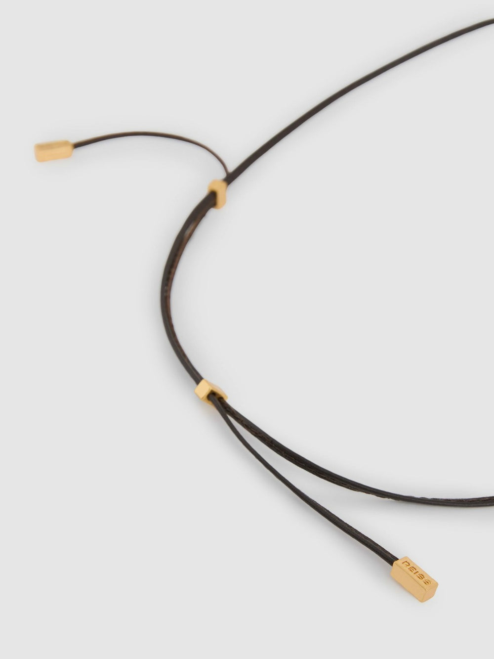 Molten Link Pendant Necklace in Gold Tone