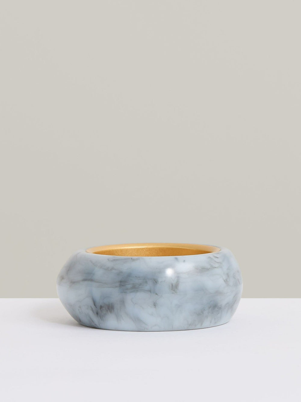 Curve Marble Bangle in Gold Tone
