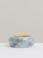 Curve Marble Bangle in Gold Tone