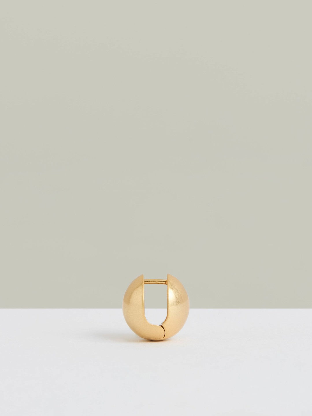 Polished Ball Huggie Earrings in Gold